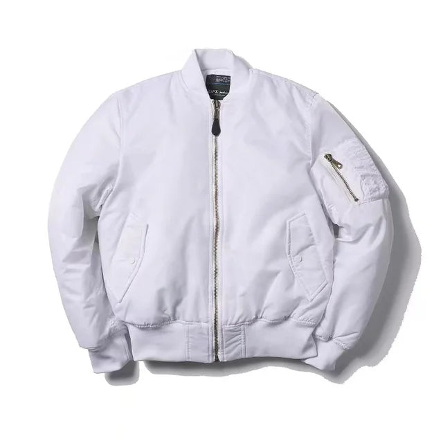 Heren Bomberjack Leer Jacket Klassiek Design