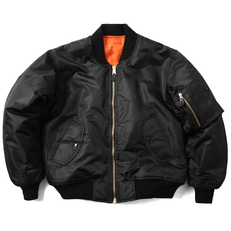 Heren Bomberjack Leer Jacket Klassiek Design