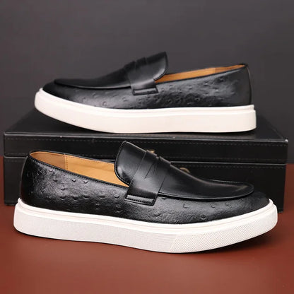 Heren Loafers Zwart Luxe Leer Schoenen