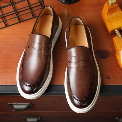 Heren Loafers Zwart Luxe Leer Schoenen