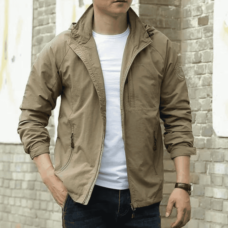 Herenjas Waterdicht met Capuchon Casual Stijl