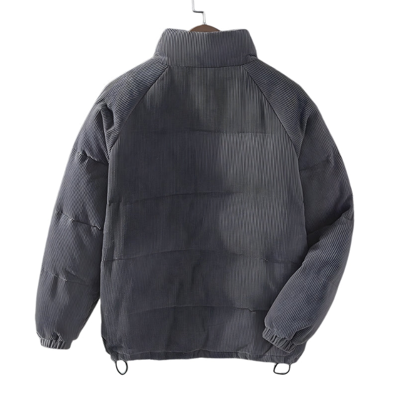Heren Pufferjas Corduroy Warm Met Hoge Kraag