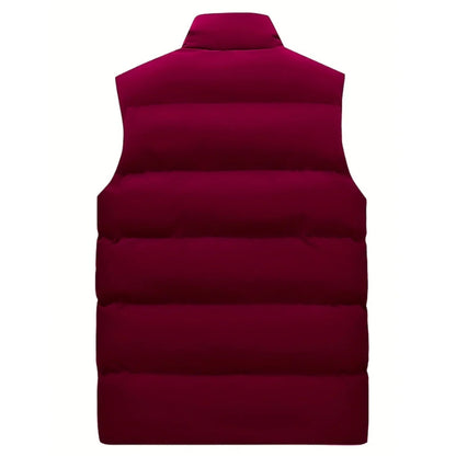 Heren Bodywarmer Gewatteerd Zonder Mouwen Ritszakken