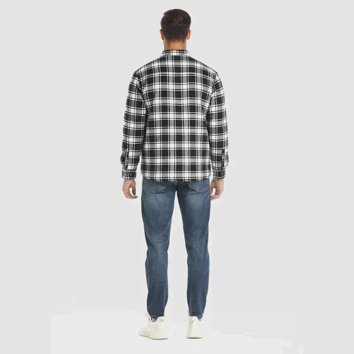 Herense Flanellen Jas Warm en Comfortabel