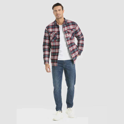 Herense Flanellen Jas Warm en Comfortabel