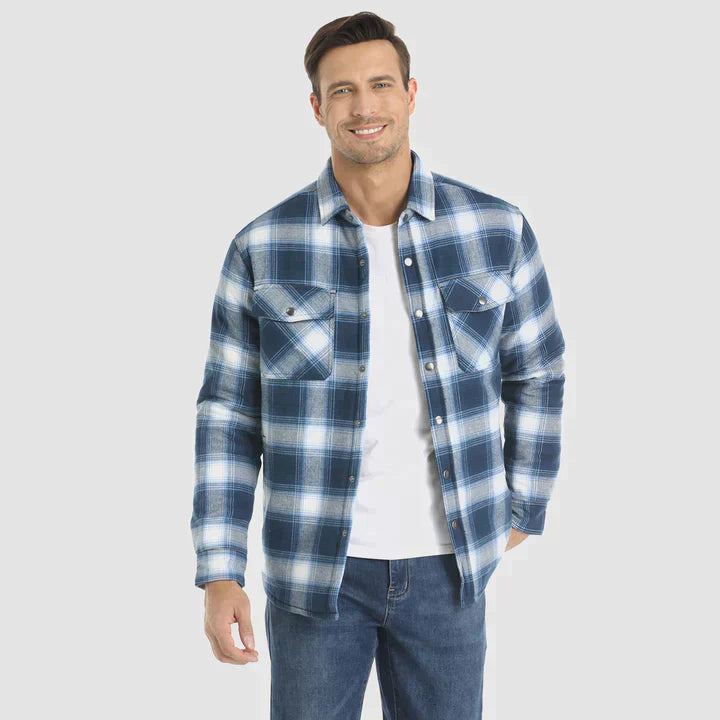 Herense Flanellen Jas Warm en Comfortabel