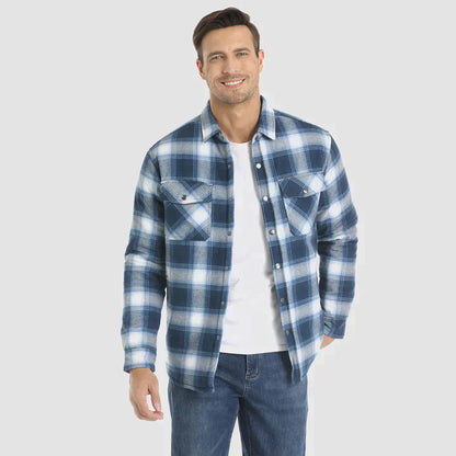 Herense Flanellen Jas Warm en Comfortabel