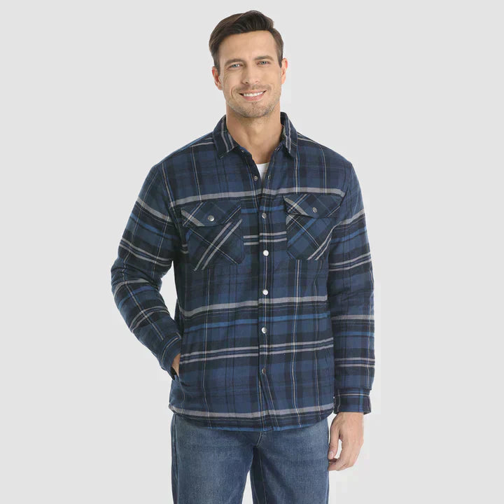 Herense Flanellen Jas Warm en Comfortabel