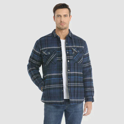 Herense Flanellen Jas Warm en Comfortabel