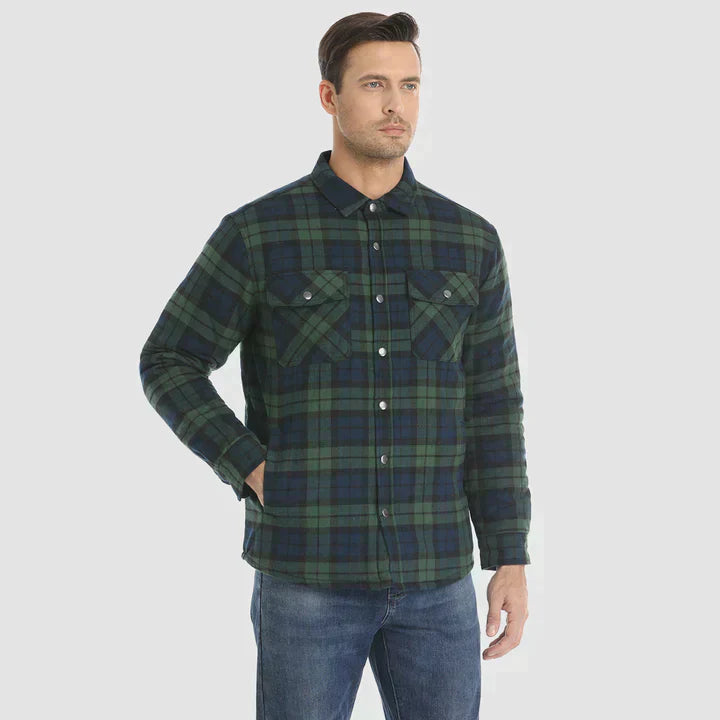 Herense Flanellen Jas Warm en Comfortabel