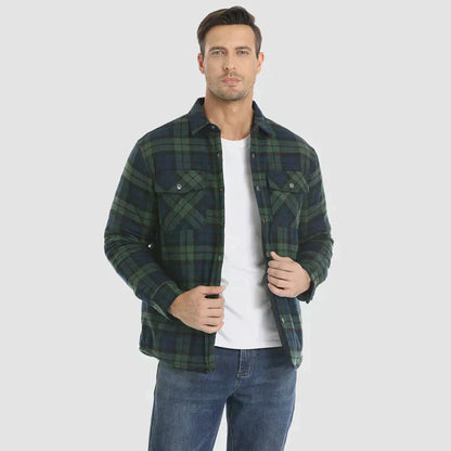 Herense Flanellen Jas Warm en Comfortabel