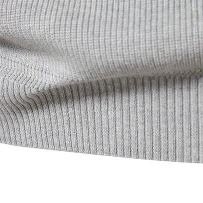Heren Trui Half Zip Klassiek Gebreid Wolmix