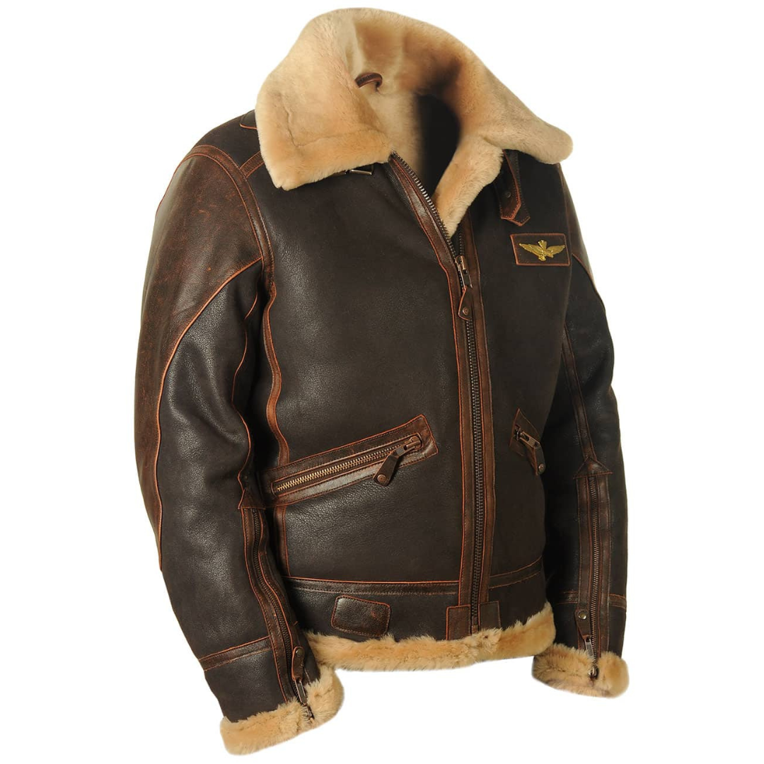 Heren Bomberjack Warm Fleece Gevoerd Met Kraag