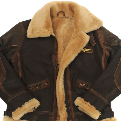 Heren Bomberjack Warm Fleece Gevoerd Met Kraag