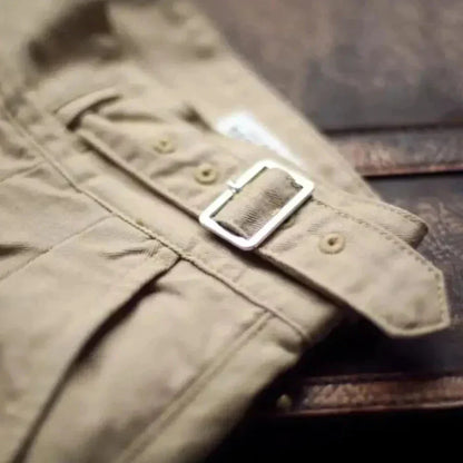 Chino Broek Met Plooide Voorkant en Klassieke Stijl