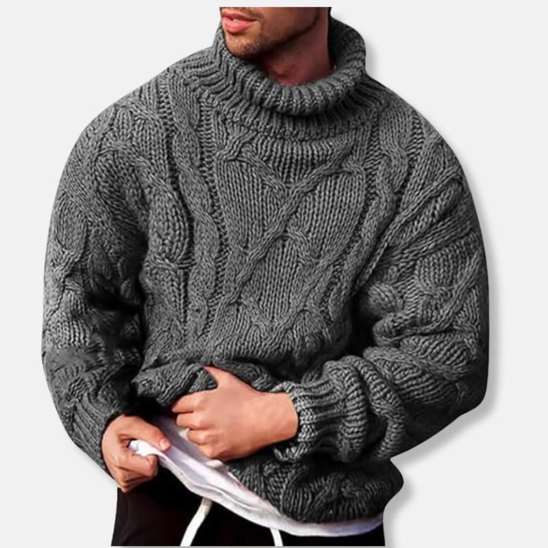 Heren Trui Kabelpatroon Wolmix Comfortabele Fit