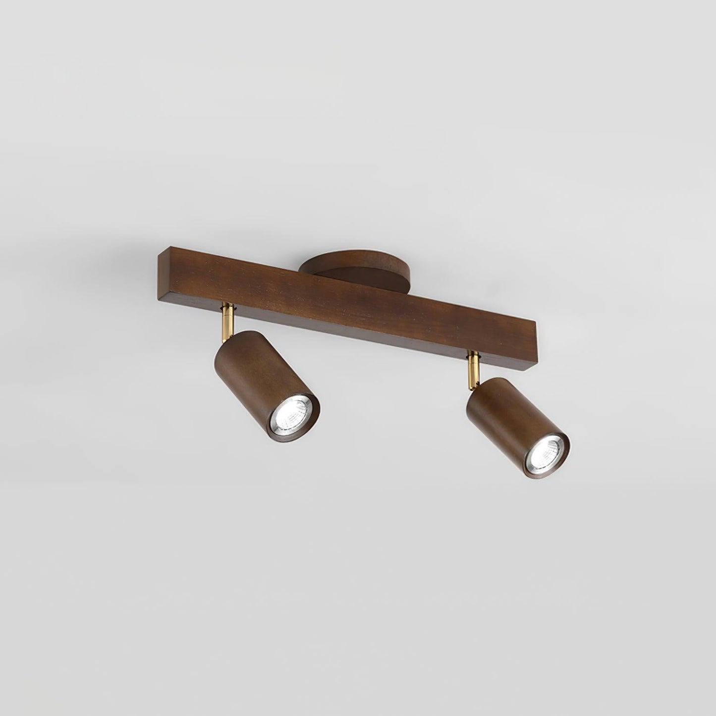 Houten Track Plafondlamp LED Houtlook Goud Verstelbare Spots Woonkamer Keuken Hal Scandinavisch Modern