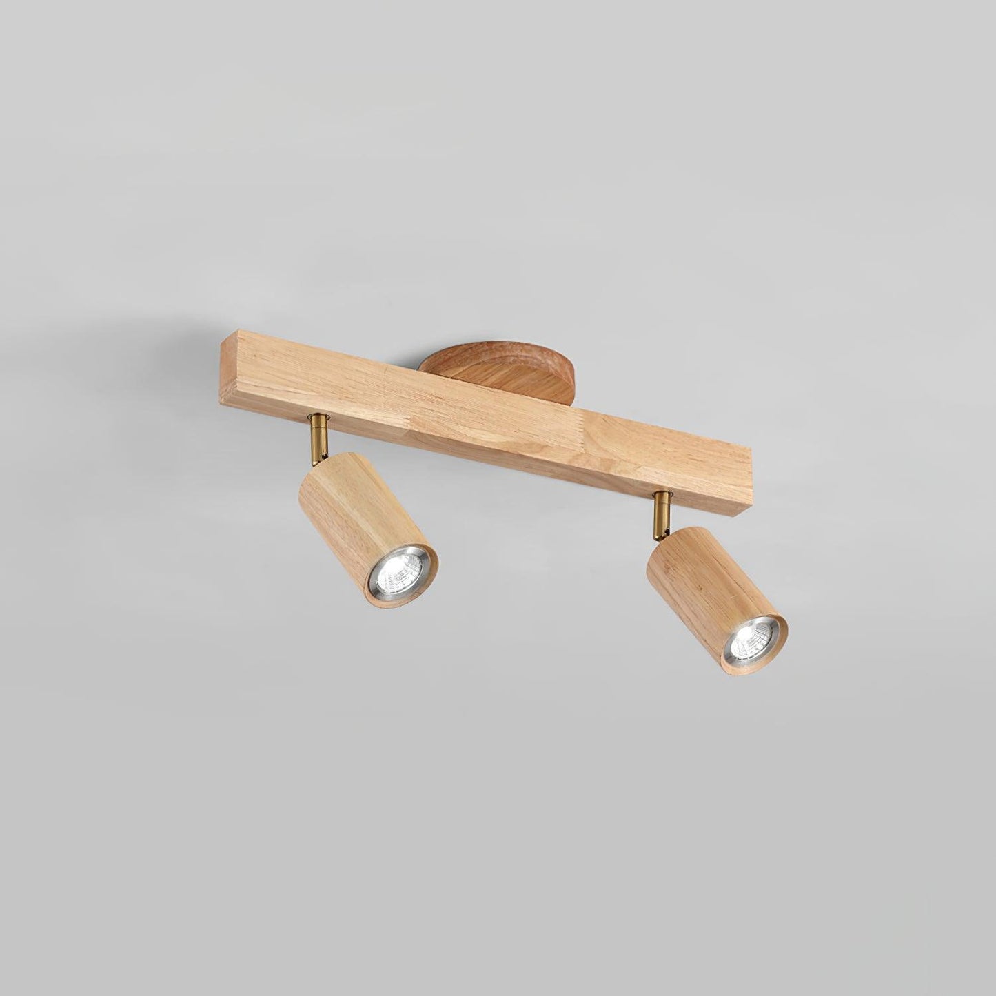Houten Track Plafondlamp LED Houtlook Goud Verstelbare Spots Woonkamer Keuken Hal Scandinavisch Modern