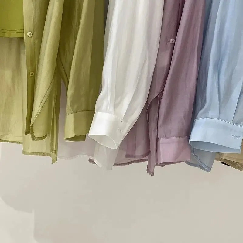 Luchtige Zomer Shirts van Mesh Stof