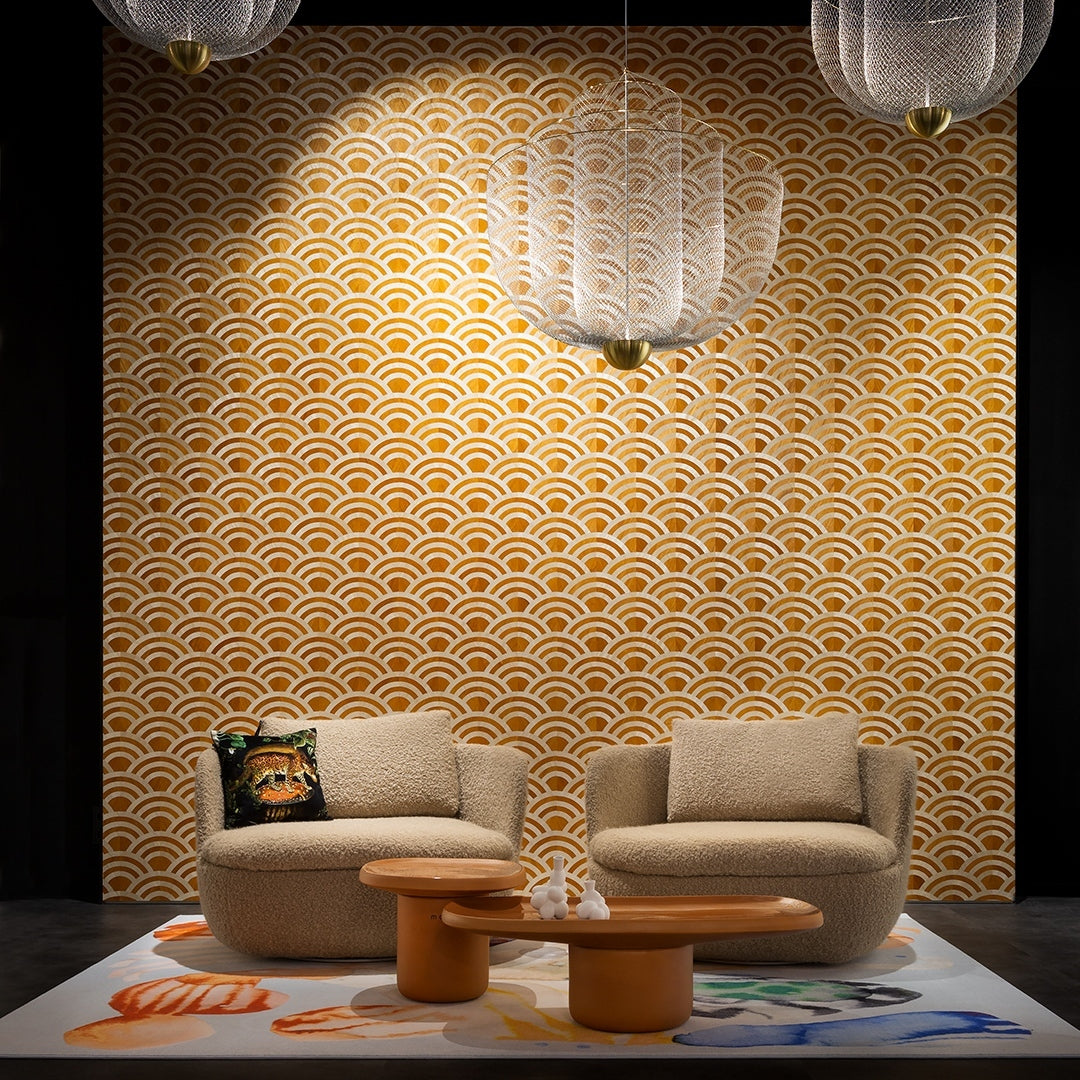 Geometrische Metalen Kroonluchter met Geïntegreerde LED en Messing Accenten – Drie Gelaagde Designlamp