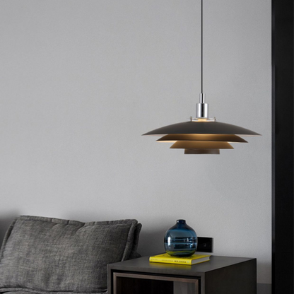 Metalen Laag Hanglamp IJzer 30cm 38cm Zwart Wit Eettafel Keuken Scandinavisch design gelaagde hanglamp warm licht