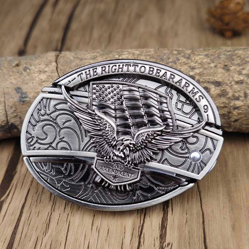 Metalen Ovale Western Riem Gesp met Ingebouwd EDC-Gereedschap | 24 Designs | Zinklegering | 7,7 x 6 cm