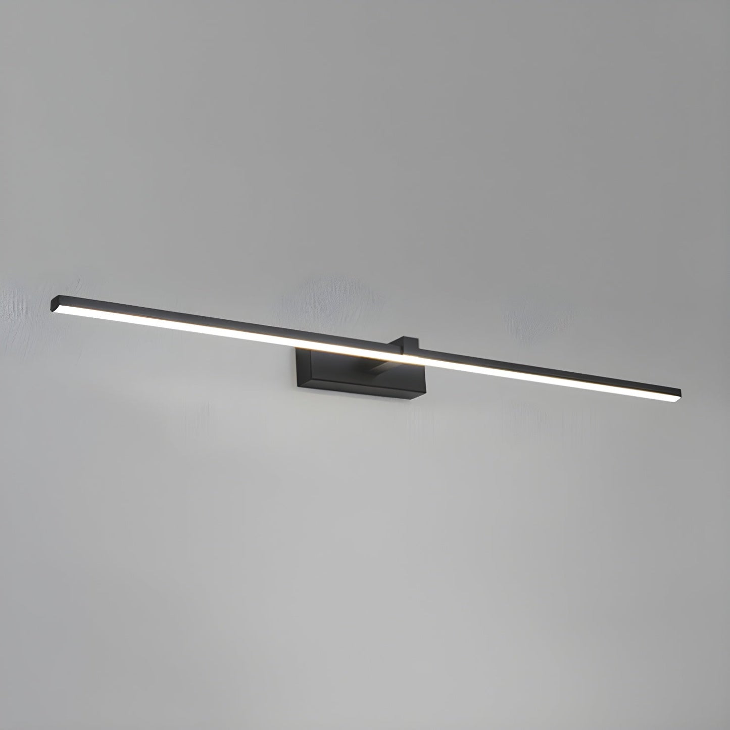 Lineaire Spiegelverlichting Metaal – Geïntegreerde LED Wandlamp in Zwart – 3 Lengtes