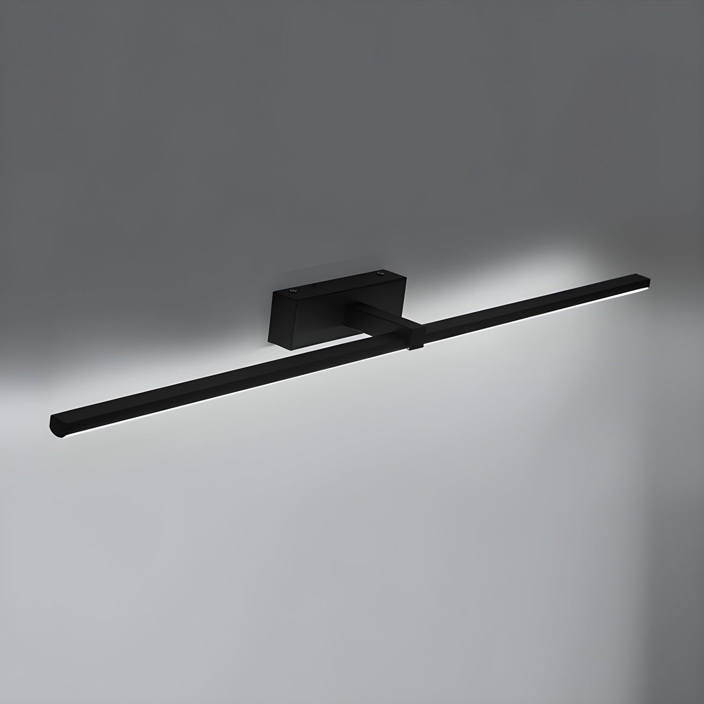 Lineaire Spiegelverlichting Metaal – Geïntegreerde LED Wandlamp in Zwart – 3 Lengtes