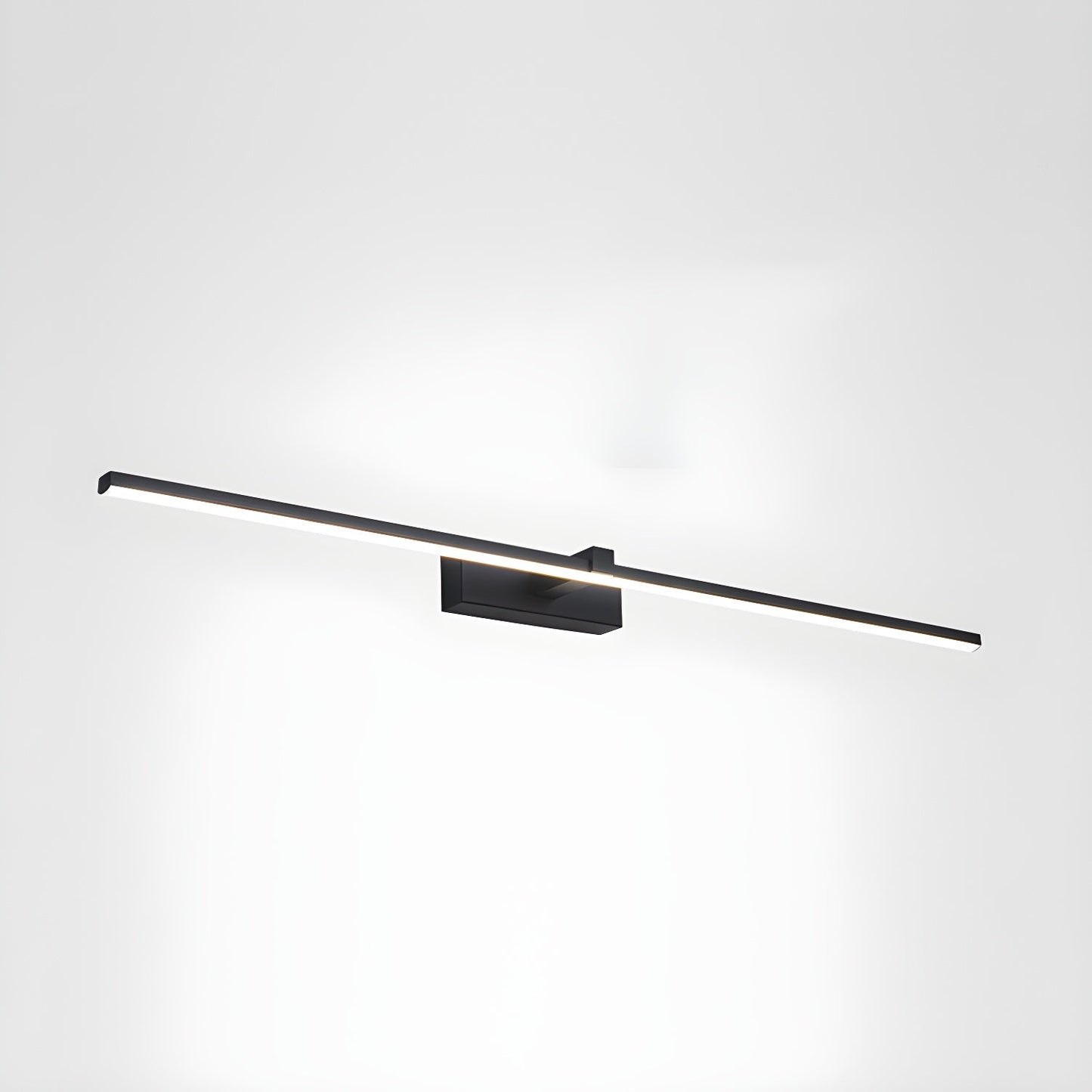 Lineaire Spiegelverlichting Metaal – Geïntegreerde LED Wandlamp in Zwart – 3 Lengtes