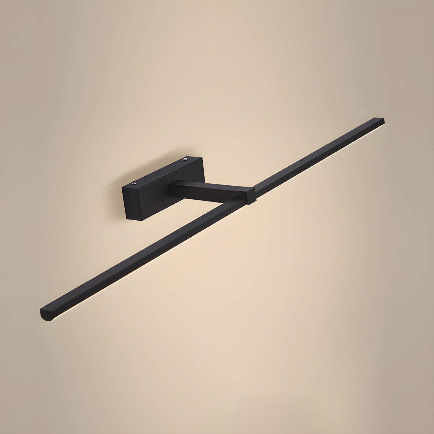 Lineaire Spiegelverlichting Metaal – Geïntegreerde LED Wandlamp in Zwart – 3 Lengtes