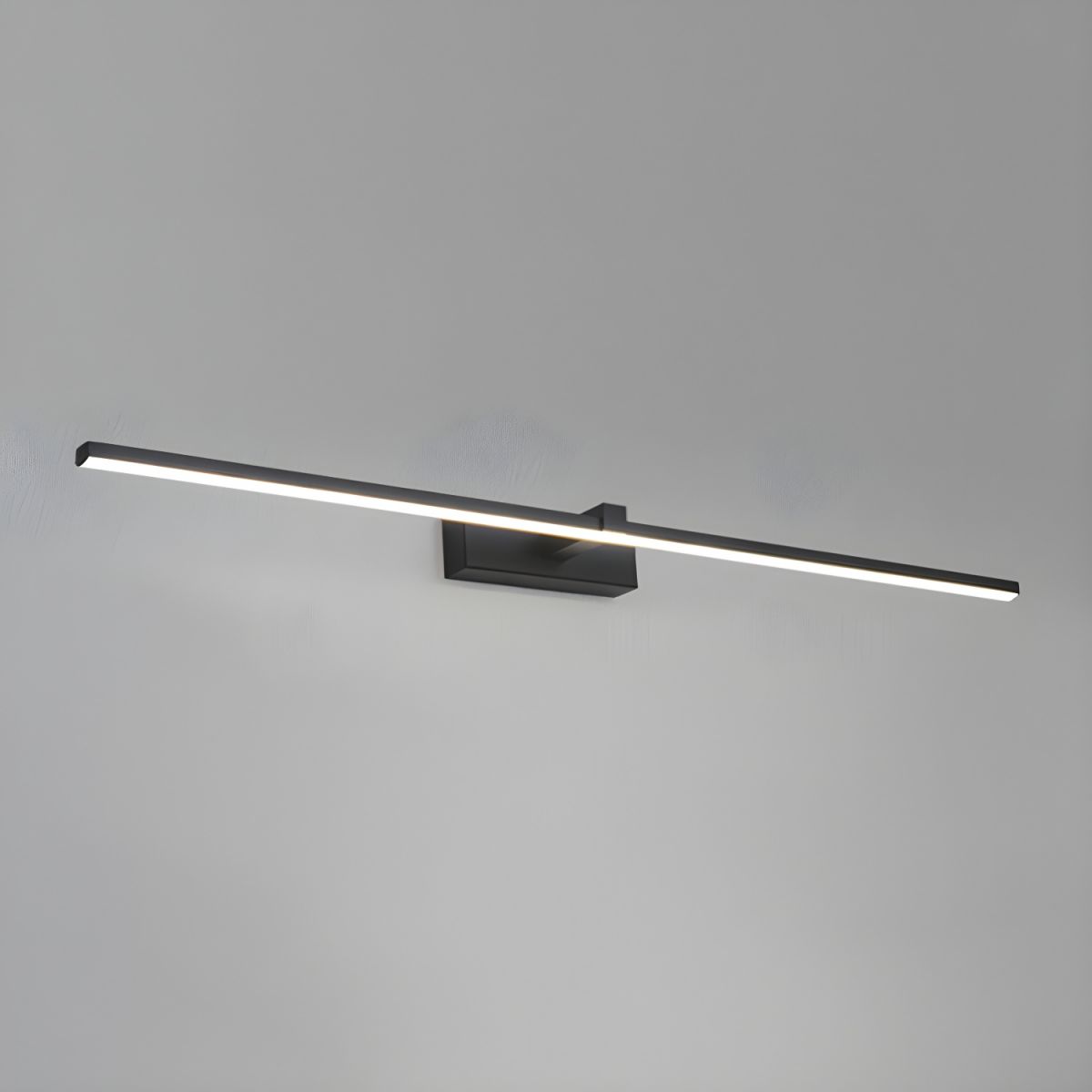 Lineaire Spiegelverlichting Metaal – Geïntegreerde LED Wandlamp in Zwart – 3 Lengtes