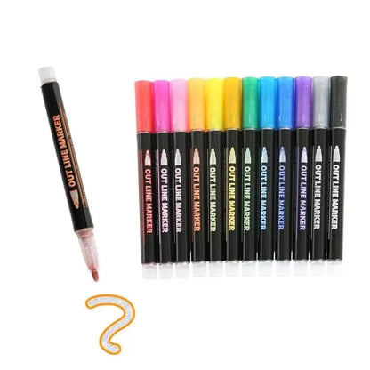 Metallic Stiften Set 8 of 12 Stuks Glitter Marker Papier Glas Acryl Knutselen Tekenen Bullet Journal Scrapbooking Volwassenen Kinderen