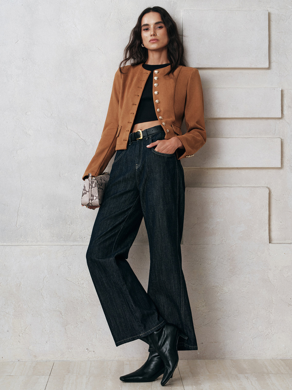Korte Dames Jas van Suede - Elegante Pasvorm
