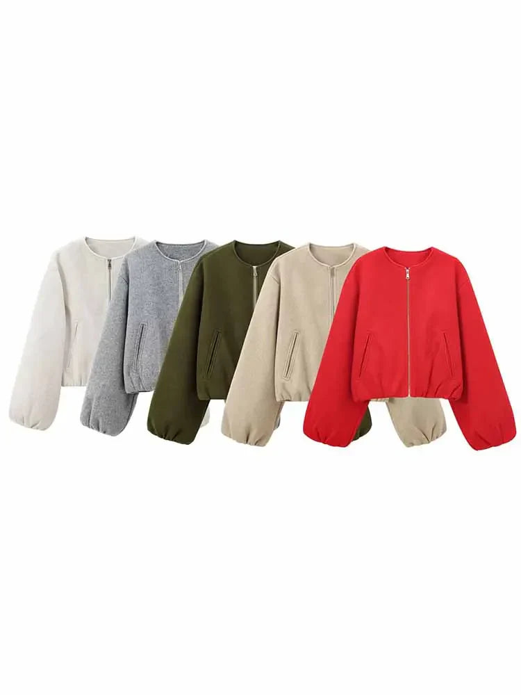 Dames Bomberjas Losse Fit Comfortabele Trendy Jas