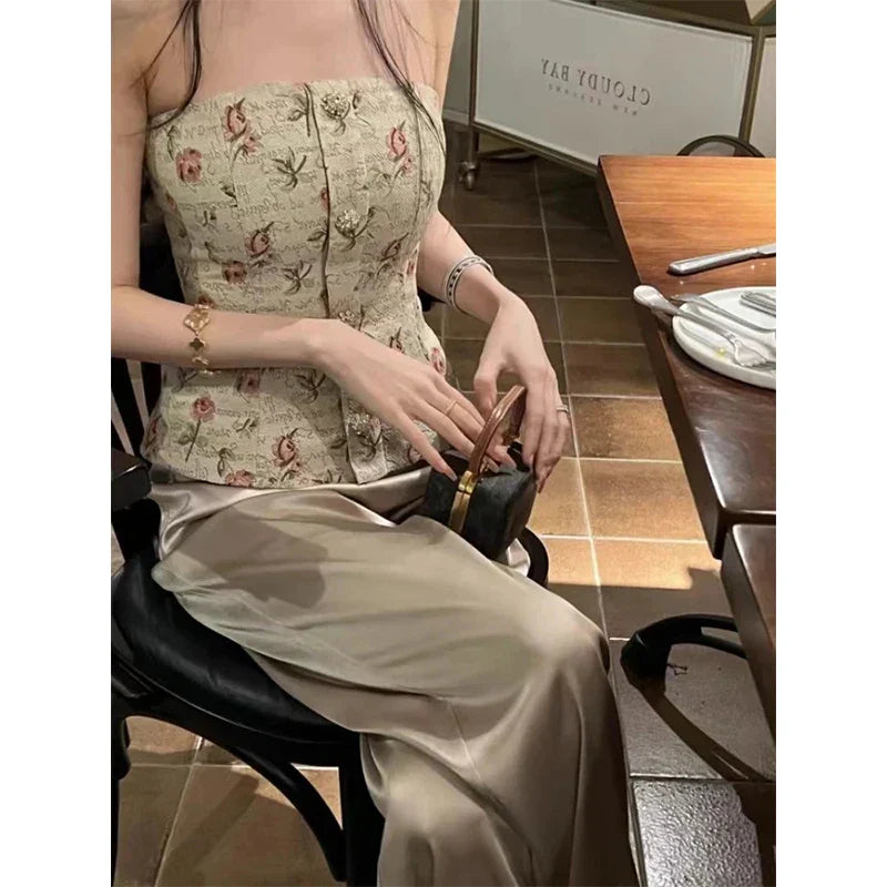 Wijde Pijpen Broek Satijn Chique Damesmode