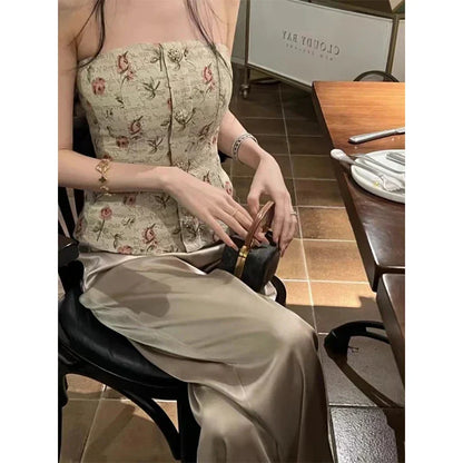 Wijde Pijpen Broek Satijn Chique Damesmode