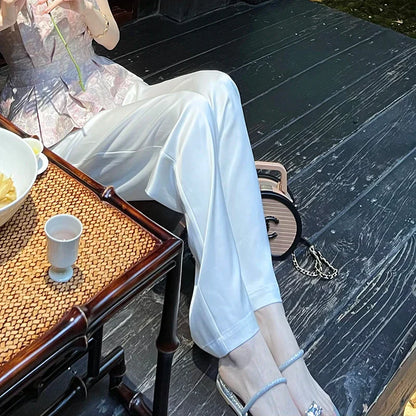 Wijde Pijpen Broek Satijn Chique Damesmode
