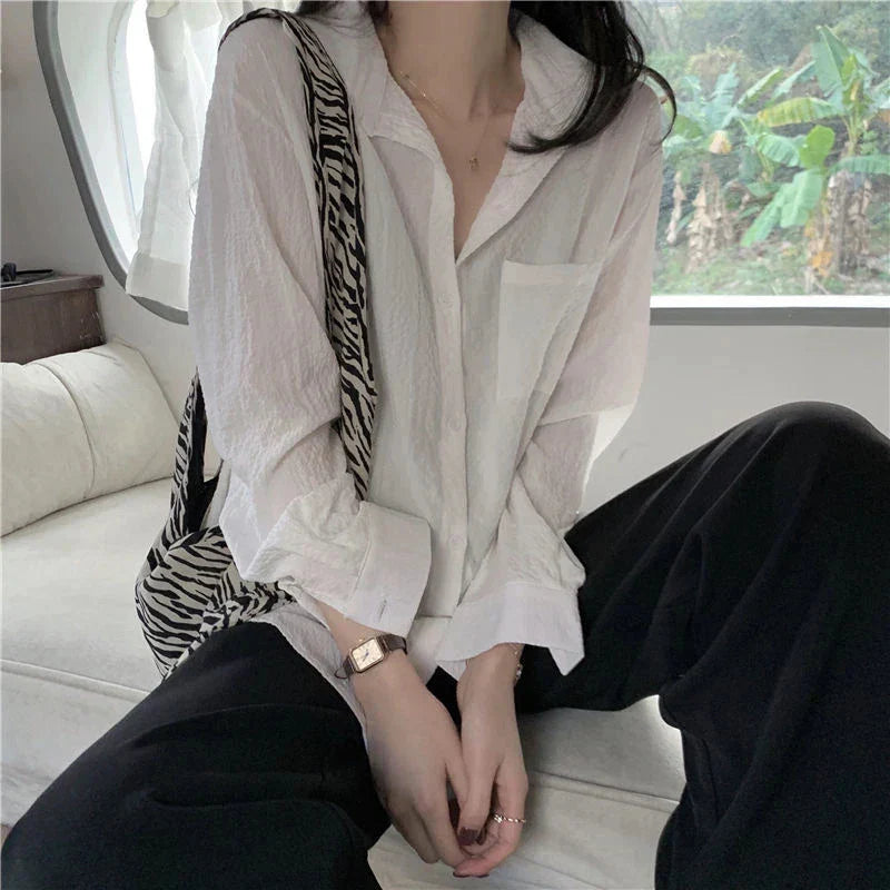 Groene Oversized Blouse Vintage Look