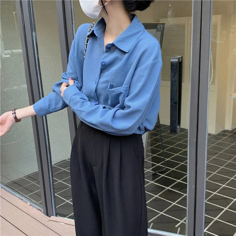 Groene Oversized Blouse Vintage Look