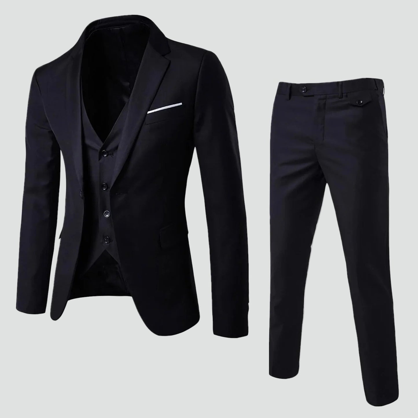 Heren Blazer-Broek Set 3-Delig Met Gilet Formaliteit - StudioMarella