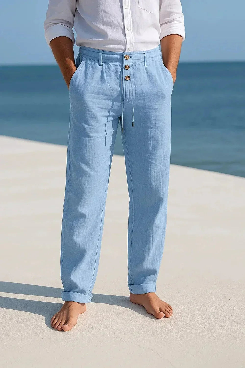 Katoenen Zomerbroek voor Mannen Stijlvol en Comfortabel