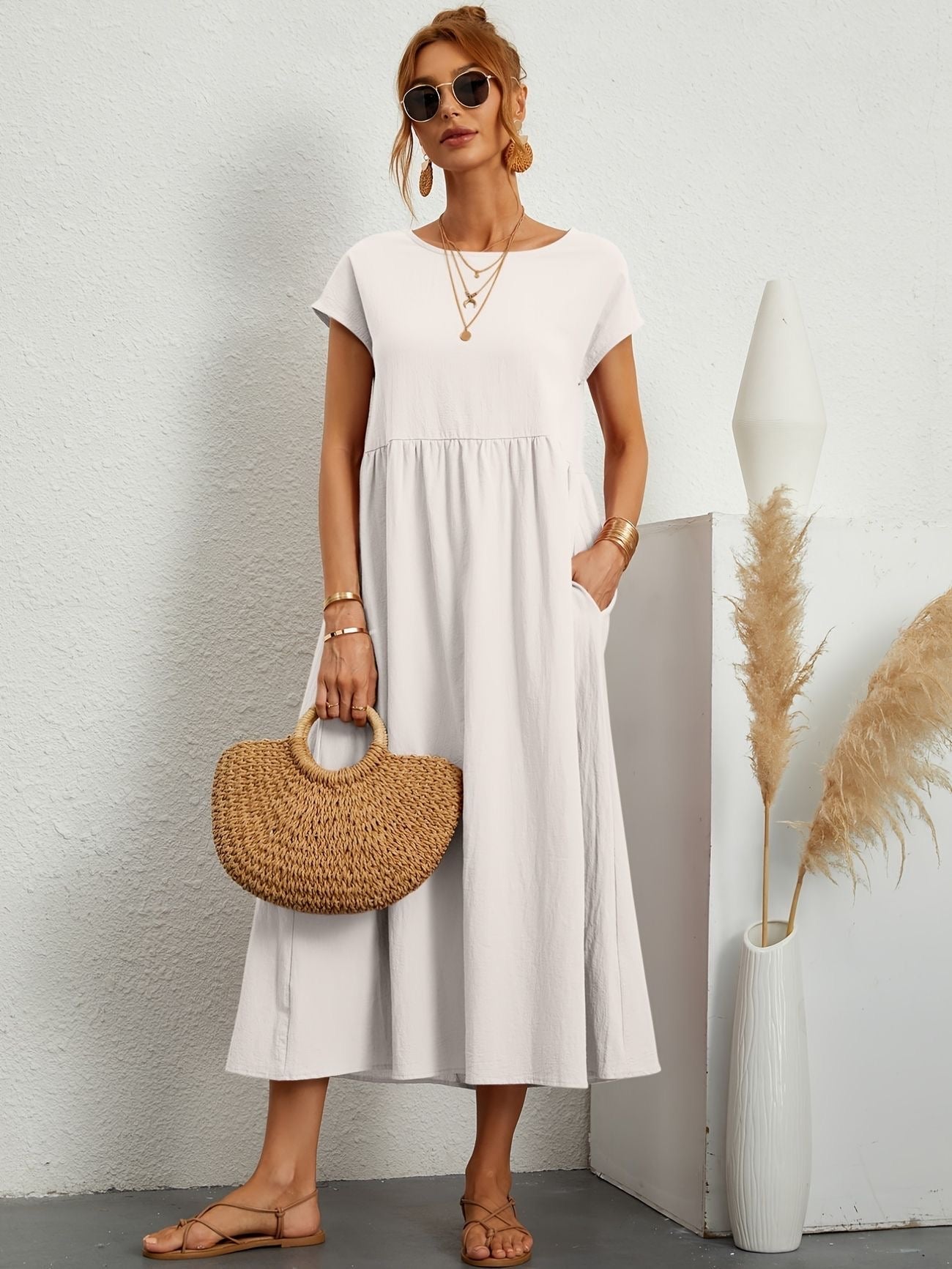 Elegante Jurk voor Vrouw Klassieke Stijl