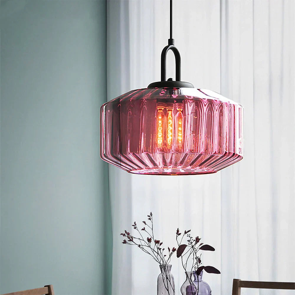Hanglamp Geblazen Glas Gestreept Vintage Minimalistisch LED Eetkamer Woonkamer Slaapkamer