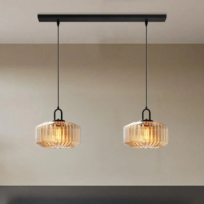 Hanglamp Geblazen Glas Gestreept Vintage Minimalistisch LED Eetkamer Woonkamer Slaapkamer