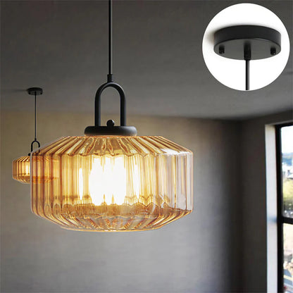Hanglamp Geblazen Glas Gestreept Vintage Minimalistisch LED Eetkamer Woonkamer Slaapkamer