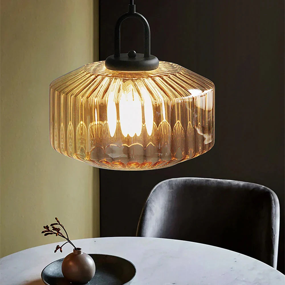 Hanglamp Geblazen Glas Gestreept Vintage Minimalistisch LED Eetkamer Woonkamer Slaapkamer