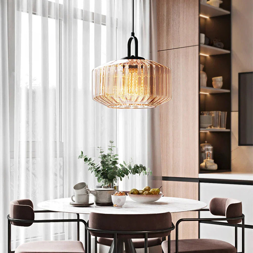 Hanglamp Geblazen Glas Gestreept Vintage Minimalistisch LED Eetkamer Woonkamer Slaapkamer