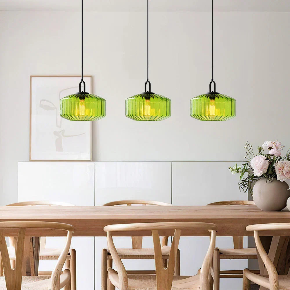 Hanglamp Geblazen Glas Gestreept Vintage Minimalistisch LED Eetkamer Woonkamer Slaapkamer