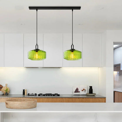 Hanglamp Geblazen Glas Gestreept Vintage Minimalistisch LED Eetkamer Woonkamer Slaapkamer
