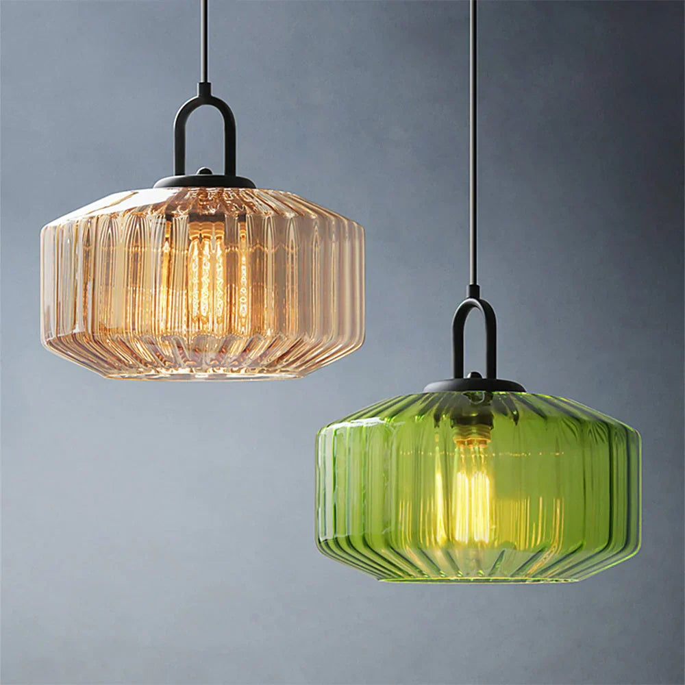 Hanglamp Geblazen Glas Gestreept Vintage Minimalistisch LED Eetkamer Woonkamer Slaapkamer